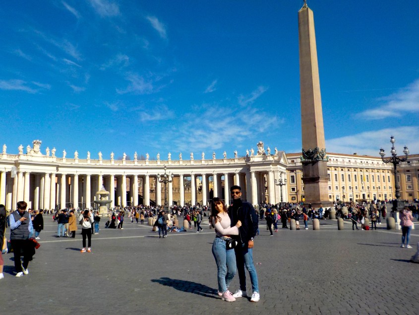 Photo of Nas & Alba in the main square in Vatican City