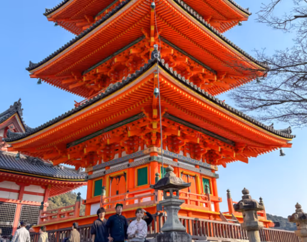 Collage of photos of Nas and Alba from NALBA TRAVELS around Japan
